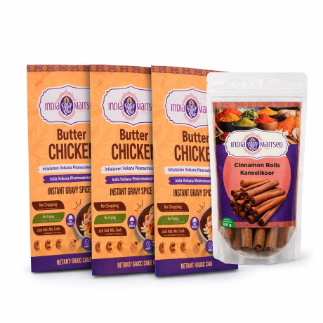 Butter Chicken  75g – India võikana roog (kiirmaitseainesegu)-3TK+KANEELIKOOR
